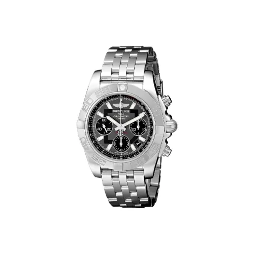 Breitling Автоматический Механический Часы Мужские 41 мм Серый Циферблат Корпус из Нержавеющей Стали Ремешок из Нержавеющей Стали