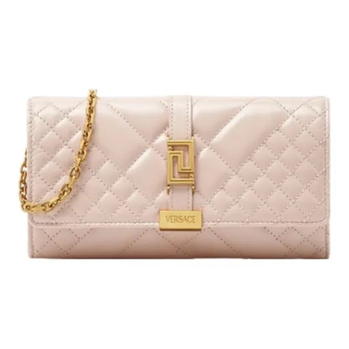 VERSACE Greca Goddess Коровья кожа Одно плечо Клатч Женский Светло-розовый Красный