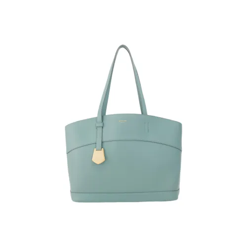 Ferragamo Гладкая Телячья Кожа Тоут Сумка Сумка для покупок Сумка Маленькая Женская Озерный Синий