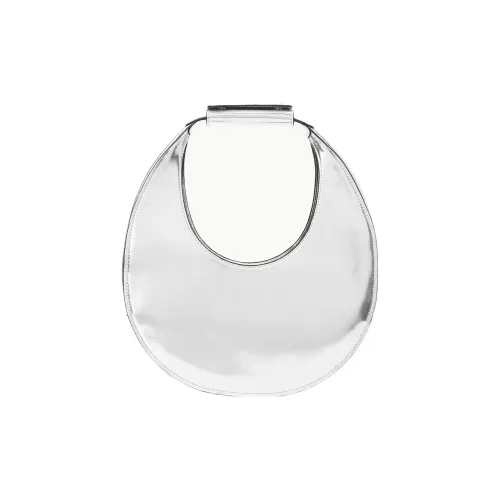 Staud Коровья кожа Полумесяц Сумка Сумка через плечо Женская серебряная