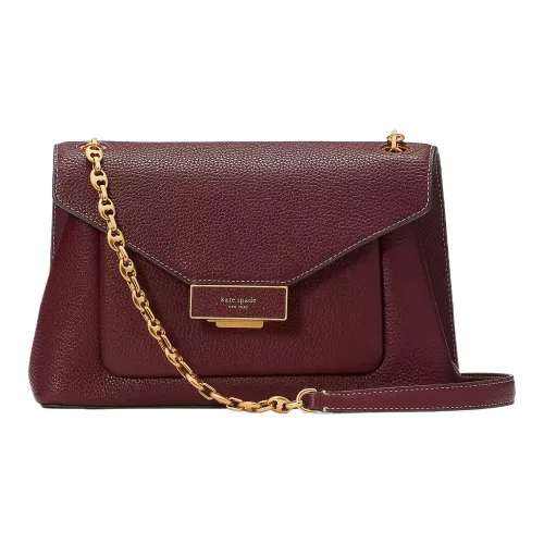 Kate Spade Кожа Курьерская Сумка Сумка через плечо Сумка на плечо Женская Бордовый