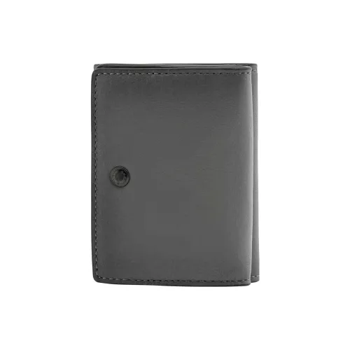 COACH Телячья кожа Кошелек Мужской Серый