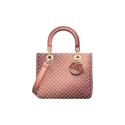 DIOR Lady Dior Lambskin Сумка Lady Dior Сумка через плечо Сумка среднего размера Женская Перламутровый Цвет
