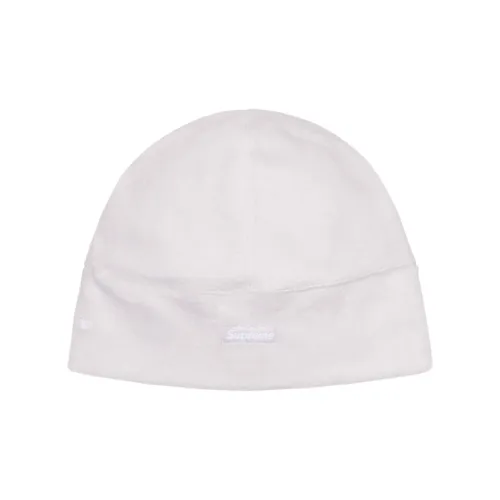 Supreme Fleece Beanies Unisex White