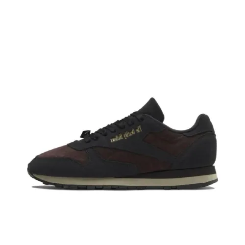 Reebok Classic Leather Беговые кроссовки Низкий Топ Черный Мужской