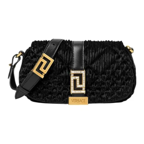 VERSACE Greca Goddess Полиэстер Сумка через плечо Женская Черная