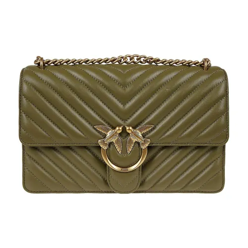 PINKO Телячья кожа Сумка через плечо Сумка на плечо Женская Зеленая