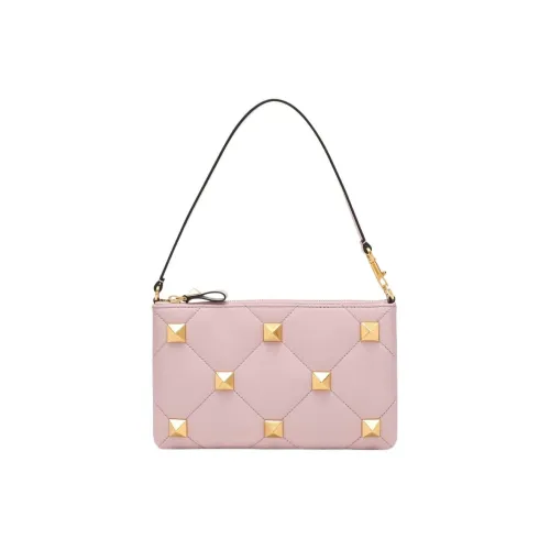 Valentino Roman Stud Кожа Ручная Сумка Сумка через плечо Женская Розовая