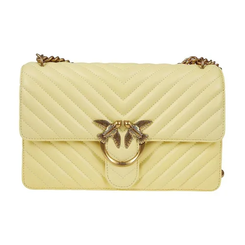 PINKO Сумка через плечо из телячьей кожи сумка на плечо женская светло-желтая