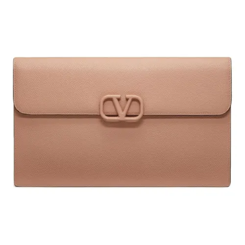 Valentino VSLING Телячья кожа Клатч Большой Женские Умбра