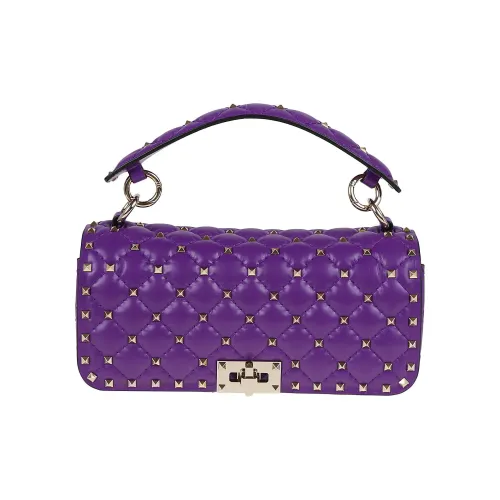 Valentino ROCKSTUD SPIKE Коровья кожа Сумка через плечо сумка через плечо ручная сумка сумка через плечо Женская Фиолетовая