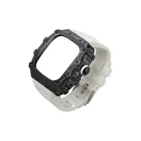 Черный корпус ★, Черная средняя рамка ★, Серебряная пряжка + Белый ремешок