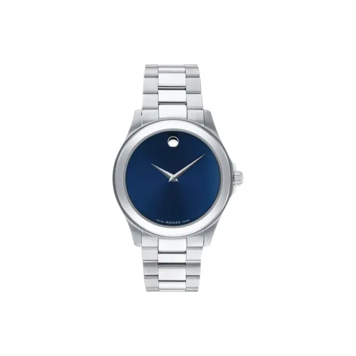 MOVADO Кварцевый механизм Женские часы 38 мм Синий циферблат Корпус из нержавеющей стали Ремешок из нержавеющей стали