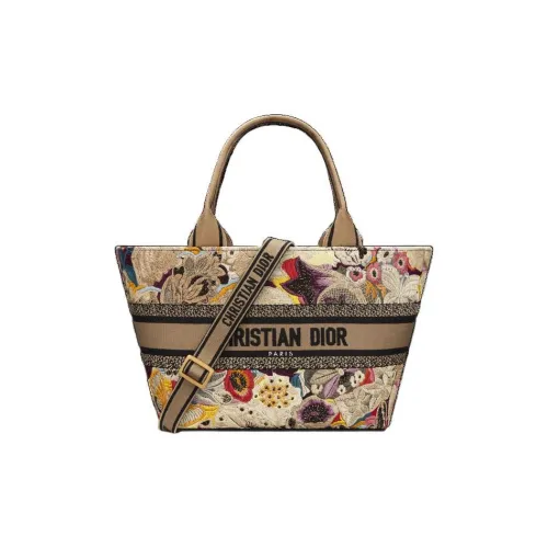 DIOR Butterfly Embroidery Tote Bag Shopping Bag Shoulder Bag Handbag Women's Gray Beige Multicolor DIOR Бабочка Вышивка Сумка-тоут Сумка для покупок Сумка через плечо Сумка Женская Серый Бежевый и Многоцветный
