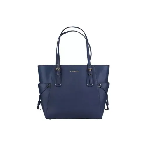 MICHAEL KORS Voyager Коровья кожа Тоут Сумка Сумка для покупок Сумка на одно плечо Большая женская сумка Морской синий