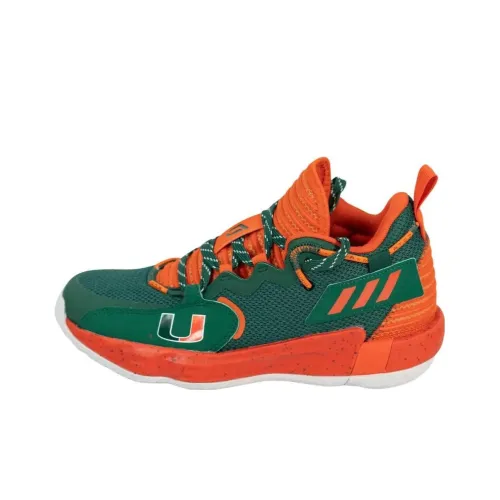 Adidas Slip-resistant Abrasion-resistant Low-top Basketball Shoes Men's Green Orange Adidas Противоскользящие Аbrasion-resistant Низкие Кеды для баскетбола Мужские Зеленый Оранжевый