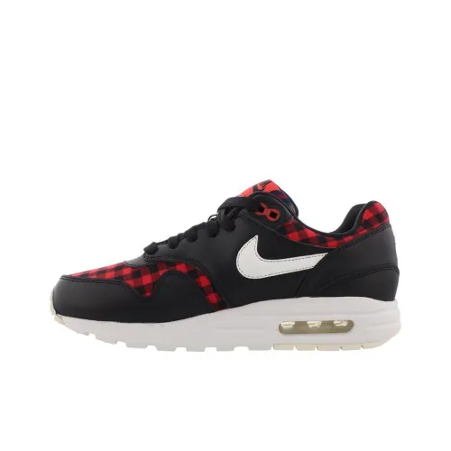 Nike Air Max 1 Low Топ Беговые кроссовки Женские Красный черный