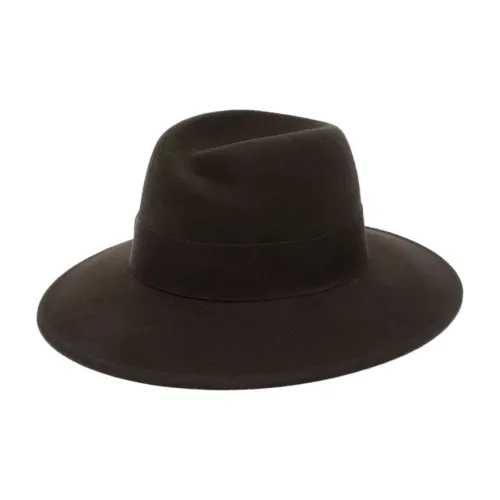 Borsalino Шерсть Цилиндры Женские Коричневый