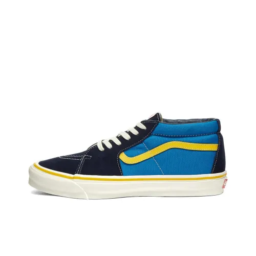 VANS SK8 MID L MID Топ Скейтборд Кроссовки Унисекс Синий Черный