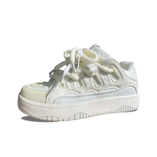 STUR YSN Аbrasion Resistant визуально увеличивает рост Низкие кроссовки для скейтбординга Унисекс Экрю