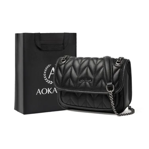 AOKANG Сумка через плечо из коровьей кожи с узором "Ромб" и цепью сумка через плечо стандартная женская классический черный молочный белый