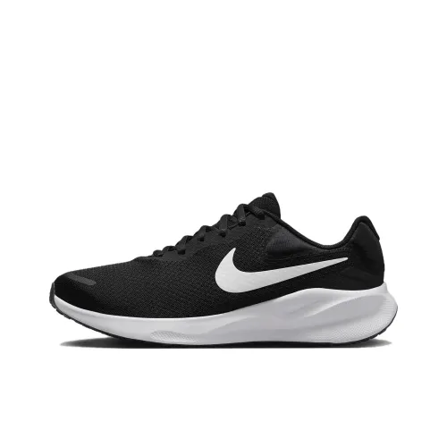 Nike REVOLUTION 7 Support Low Top Тренировочные Беговые Кроссовки Женские Черный Белый