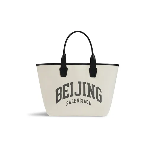 Balenciaga Телячья кожа Сумка-тоут Сумка для покупок Сумка через плечо Сумка Женская Бежевая
