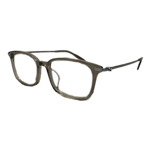 MONTBLANC Пластиковая оправа Титан Прямоугольные Оправы для очков Унисекс Полупрозрачный Коричневый