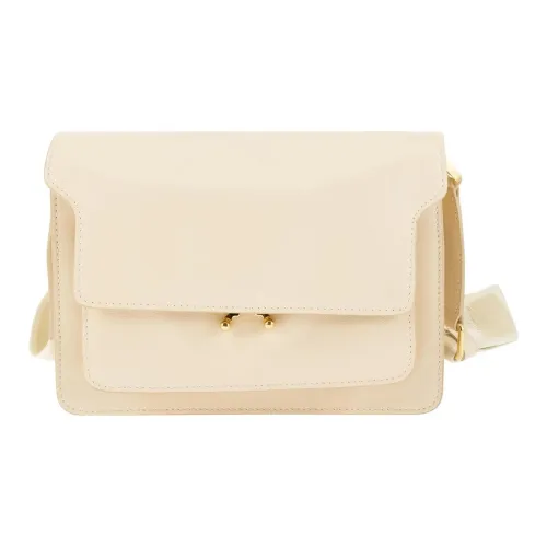 MARNI Основная часть Телячья кожа Сумка через плечо Сумка на плечо Женская Кремовая