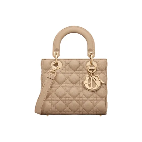 DIOR Lady Dior с рельефной телячьей кожей сумка Lady Dior через плечо одно плечо маленькая сумка женский цвет печенья