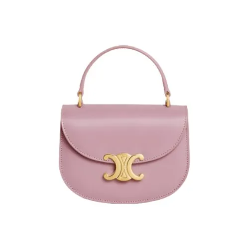 CELINE Besace Сумка через плечо из коровьей кожи мини-сумка для женщин цвет лепесток