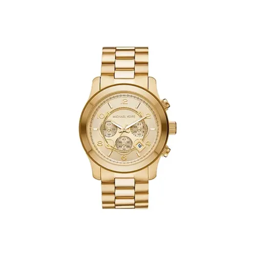 Michael Kors Кварцевый Movement Унисекс Часы 45 мм Золотые