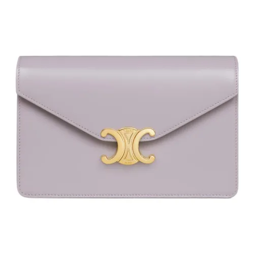 CELINE Margo Коровья кожа Сумка через плечо Кошелек Мини Женский Светлый Сиреневый