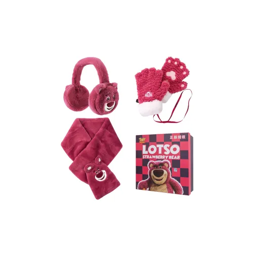 Disney Strawberry Bear Series Шапки Кепки Шарф Маска для лица Перчатка Набор из 3 шт Подарочный набор в коробке и 40 Аксессуары для кукол