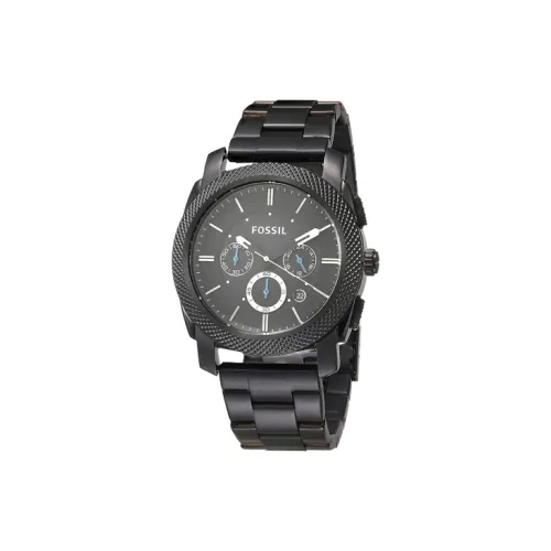 FOSSIL Machine Made Collection Кварцевые Мужские Наручные Часы Кварцевый Механизм Ремешок из Нержавеющей Стали 45 мм Черный Циферблат