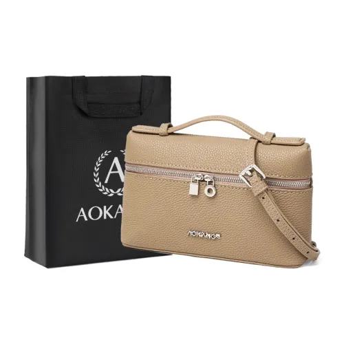 AOKANG Натуральная кожа Маленькая квадратная сумка сумка-ланчбокс сумка на одно плечо стандартная женская