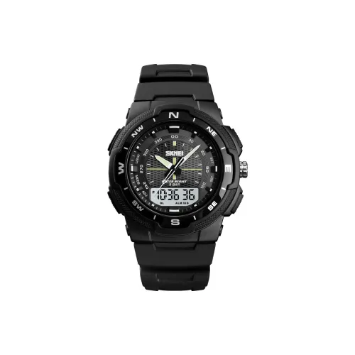 SKMEI Электронный Механизм ПУ (полиуретан) Ремешок Часы Мужские Черный Циферблат