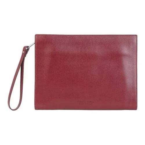 Bottega Veneta Кожа Клатч Унисекс Бордо Красный