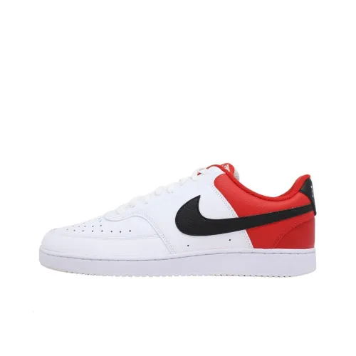 Nike Court Vision Low Slip Resistant Abrasion Resistant Low Top Скейтборд Кроссовки Мужские Белый Красный