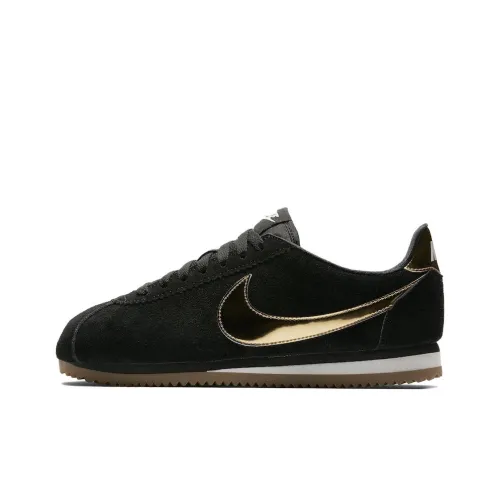 Nike Cortez Slip-Resistant Low Top Беговые кроссовки Женские Черные