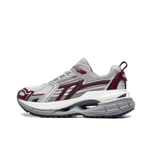LINING Comet 5 Casual Low Top Туманно-серый/Глубокий Вино Красный/Туманно-белый Мужской
