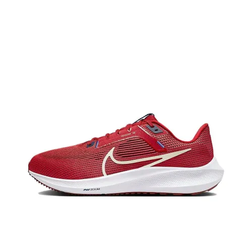 Nike Air Zoom Pegasus 40 Slip-resistant Abrasion-resistant Low-top Беговые кроссовки Мужские Red