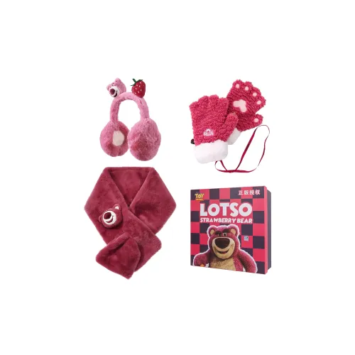 Disney Strawberry Bear Series Шапки Кепки Шарф Маска для лица Перчатка Набор из 3 шт Подарочный набор коробка 34 Аксессуары для кукол