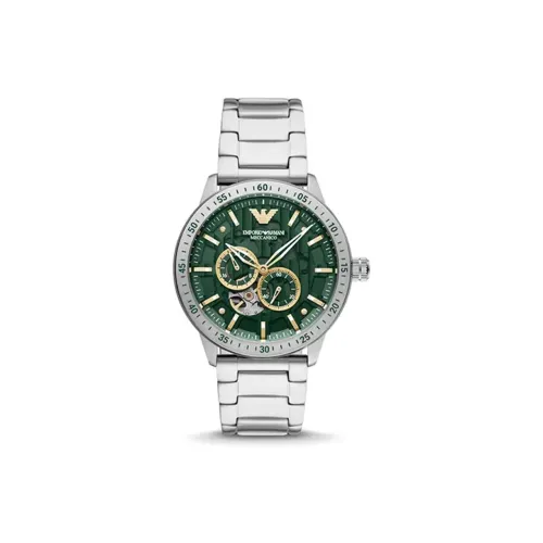 EMPORIO ARMANI Автоматический Механический Механизм Мужские Часы 43мм*22мм*14мм Зеленый