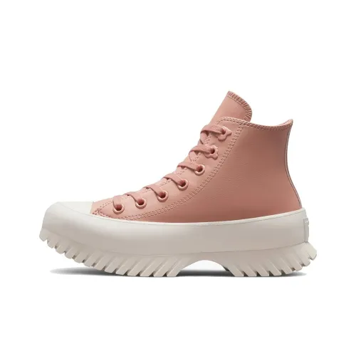 Конверс Shock Absorbers Slip-Resistant High Top Скейтборд Кроссовки Унисекс Розовые Белые