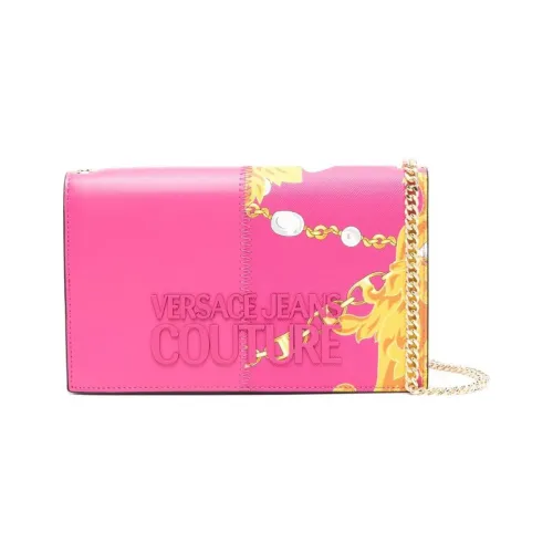 VERSACE JEANS COUTURE Искусственная кожа Сумка через плечо Женская Розовая и Желтая