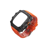 Черный корпус ★, Черная средняя рамка ★, Серебряная пряжка + Апельсиновый ремень