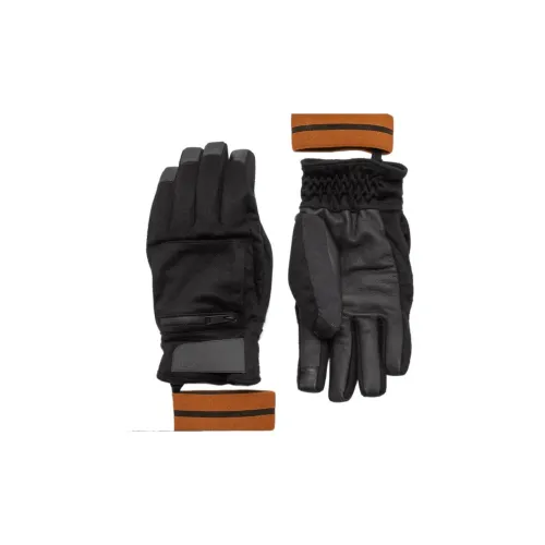 Zegna Лыжные перчатки Унисекс Черный Красный