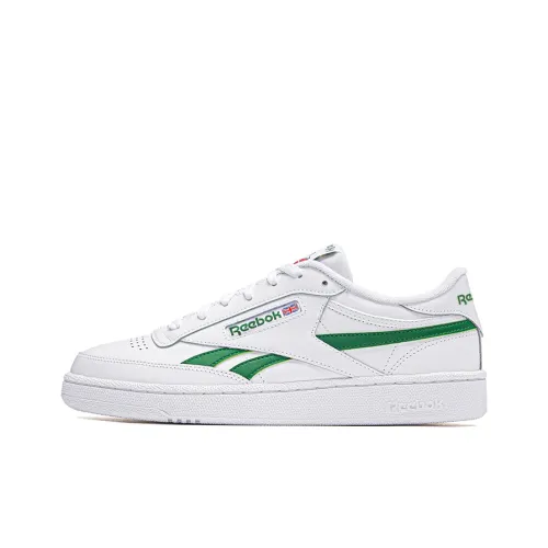 Reebok Club C Series Скейтборд Кроссовки Низкие Бело-Зеленые Унисекс