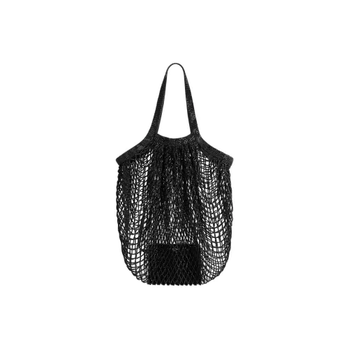 Balenciaga Овчина Сетчатая Сумка Сумка Большая Женская Черная